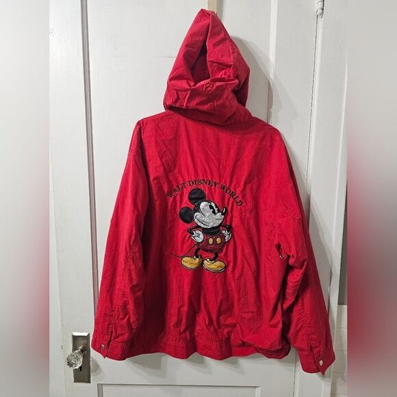 Walt Disney World Mickey Mouse Glitter Embroidered Hooded Jacket, sz XL unisex - Picture 1 of 7